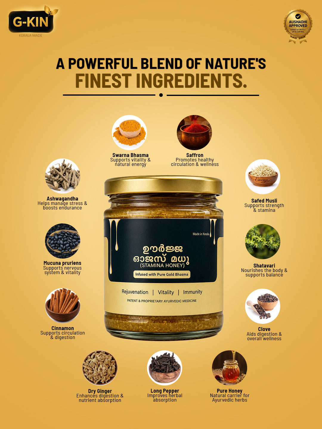 G-KIN Stamina Honey (ഊർജ്ജ ഓജസ് മധു)