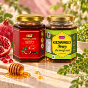 G-KIN Pomegranate and Keezharnelly honey combo, two 300 g jars — lifestyle image