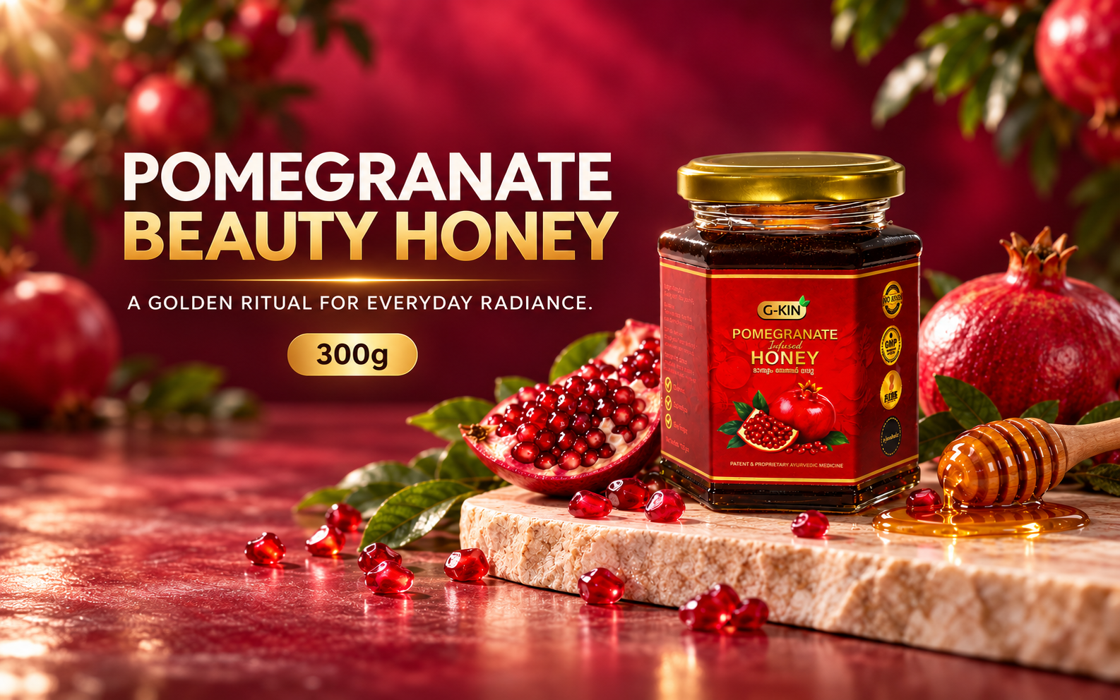 G-KIN Pomegranate Beauty Honey 300g